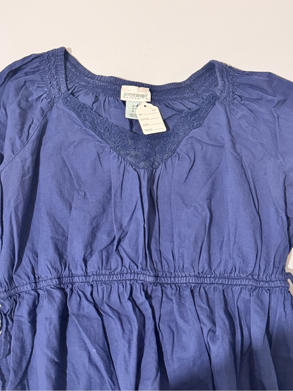 🔥Bundle Sale 🔥 Maternity Women's Navy V-Neck Empire Waist Top - Picture 4 of 8